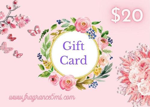 $20 Gift Card - Fragrance5ml